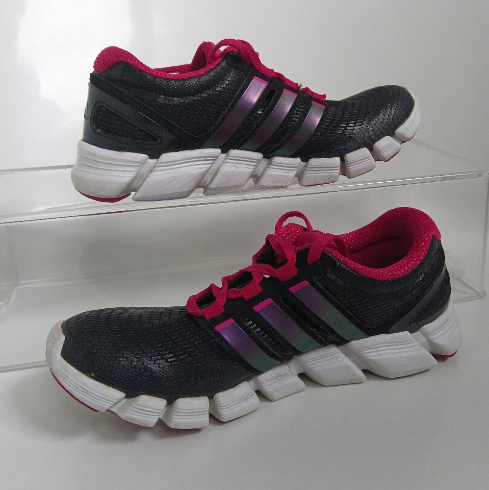 Like New Adidas Women's Running Sneakers In Metallic Pink & Black - Picture 8 of 12